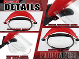 2 Pcs Safety Face Shield Mask Full Impact Clear with Crown for Grinding Cutting Weed Moving V1259-DP01-A-1168