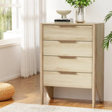 Artiss 4 Chest of Drawers Tallboy - INEZ Pine FURNI-C-CDR-01-WD-AB