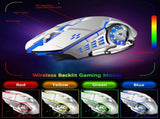 104 Keys Wireless Gaming Keyboard Mouse SetMouse Pad, RGB LED Backlit PC/Laptop White-RGB V201-W11043639
