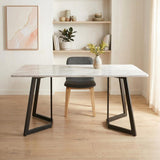 Rectangular Marble-Effect Table V264-DNT-413C-WHE-17M