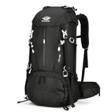 Black 36-55L Outdoor Hiking Backpack - Durable Water Resistant Travel Bag for Trekking, Camping, and V888-ELOSUNG18340