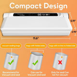 Automatic Food Vacuum Sealer with Digital Timer, Dual Modes for Freshness Preservation, Compact V1370-AZ4-22713