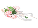 Wedding Bouquet Fake Rose Flower Holding Bunch for Decoration Photography Art Photo Pink V1294-YM0715-3115210293211