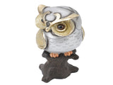 Owl Figurine Statue Resin Owl Sculpture Standing On Stump for Home Porch Patio Lawn Yard Decoration V1294-YM0901-3115240062911