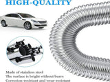 Air heater, 300 cm Diameter 2.5 cm stainless steel exhaust pipe, parking heater pipe with 2 V1189-LC-QP-00312
