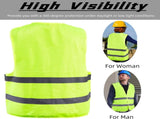 12 Pack High Visibility Safety Vests, Mesh Security Vest with 2 Reflective Silver Strips, V1259-DP01-A-871