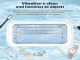 X81 White Ultrasonic Jewelry & Eyeglass Deep Cleaner with Cloth - Touch Control & 3-Level V888-ELOSUNG45418