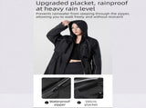 Beige M Size Long Trench Style Waterproof Raincoat for Women - Fashionable Outdoor Hiking Cycling V888-ELOSUNG56806-1