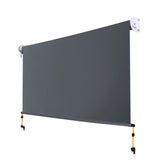 Instahut Outdoor Blinds Blackout Roll Down Awning Window Shade 2.4X2.5M Grey AWN-B-DOWN-PS-24-GREY