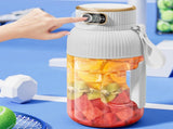 Portable 1200ml Electric Mixing Cup, Stainless Steel & Glass Body, Squeeze Bottle for Protein V1189-LWWAL-20260401-07283