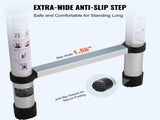 Telescoping Extension Ladder 12.5FT A-Shape w/ Stabilizer Bar for RV V952-AZXSSLTNLSLK7NWR8V0
