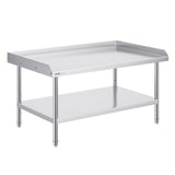Stainless Steel Work Table, 762 x 1219 x 660 mm Commercial Food Prep Worktable, 3-Sided Backsplash V952-CFBXGGZTSBT3X3G63V0