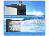 Quiet Portable Water-Cooled Fan, Quick Top Refill, Desktop Air Cooler for Home Dorm Desk V1369-AZ3-W-10400