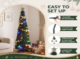 Jingle Jollys Pop Up Christmas Tree Pre Decorated Multicolour LED 155cm PUT-XMAS-5IN-3