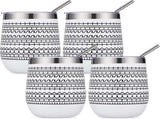 4 Pcs 12 oz Funny Message Coffee Mug Birthday White Elephant Gifts Stainless Steel Insulated V1258-DP02-C-318