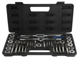 40Pcs M3-M12 Screw Nut Tap and Die Set with Wrenches and Thread Gauge Heavy Duty Hand Tools V1294-YM0722-JY04295