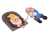 Garden Tree Gnome Statue Resin Colorfast Tree Climbing Elf Sculpture for Yard Outdoor V1294-YM0718-3111210479111