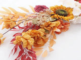 Artificial Flower Lintel Swags Sunflower Arch Silk Floral Swag Wedding Decoration V1294-YM0717-220801LW05-2