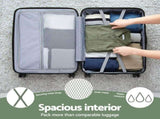 Wanderlite 3pcs Luggage Suitcase Set Trolley Travel TSA Lightweight Hard Case Grey Green LUG-ABS-BOS-3SET-GYGN