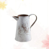 2X Watering Can Vase French Jug Home Decoration Vase Flower Arrangement Iron Flower Making Gardening V1192-AZ-W-22699