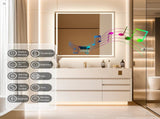 Interior Ave - 80 x 80cm Square Frameless LED Bathroom Mirror Bluetooth V355-IA-SWM-80-BT