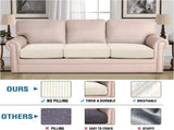 High Stretch Individual Seat Cushion Covers Sofa Slipcovers Couch Featuring Jacquard Textured Twill V1259-DP01-A-4452