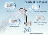All Shower Head Flow Control Valve with Showerhead Holder, G1/2 Brass Shut-off Valve with V1258-DP02-C-821