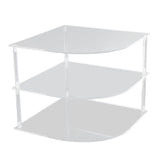 Acrylic Plate Organizer Holder Clear Corner Shelf 3 Tier Kitchen Cabinet Space Saver Bathroom V1294-YM0901-3117250070311