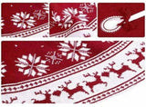 Festival Tree Skirt Knitted Tree Skirt Apron Snowflake Deer for Gift Holidays 90cm V1294-YM0901-10292252
