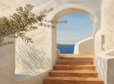 Sunlit Passage Floating Frame Canvas Wall Art - Portrait - 60W x 80H cm - White V767-PP-SP-6080-FW