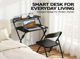 Artiss Laptop Desk Foldable Study Desk Home Office Black LA-DESK-C-60D-FOLD-BK