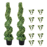 Artificial Topiaries Boxwood Trees, 10cm Tall Faux Topiary Plant Outdoor, All-year Green V952-HYMRGXJS48YCSVDL7V0