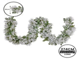 Christabelle Majestic Snow Prelit Christmas Garland - 274cm 112_OPMS274