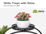 Metal Plant Stand Rack 4Tier Indoor Flower Pot Stand with Wheels for Living Room V767-HJ-ZT112