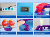 Electric Balloon Pump 900W Portable Air Blower with 4 Nozzles for Decoration V1263-JX-5534
