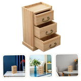 Wooden Portable Storage Box with Drawer for Office Desk, Mail, Makeup, and Small Item Organizer V1369-AZ3-W-19466