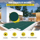 Pool Safety Cover Fits 20x40ft Rectangle Inground Safety Pool Cover Green Mesh with 4x8ft Center End V952-YYCM20X40JZYTYCG1V0