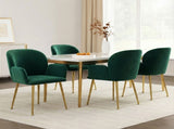 Artiss Dining Chairs Set of 4 Velvet Armchair Green UPHO-C-DIN-5220-VEL-GRX4