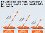 Orange 21&deg Curved Car Wash Mop and Snow Scraper with 180&degRotating Detachable Pole & 2 x Extra Large V888-ELOSUNG52116