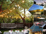 Solar Power 15LED 48FT Festoon String Lights Wedding Party Lights Waterproof V201-W12931718