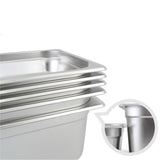 SOGA 6X Gastronorm GN Pan Full Size 1/1 GN Pan 6.5cm Deep Stainless Steel Tray GASTRONORMPANS5403X6