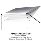Shade Shield 17ft x 8ft Caravan Retractable Awning, Powder Coated 6063 Aluminium and Vinyl, for V219-VAWMANSS17KA