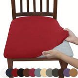 4pcs/6pcs Solid Color Brushed High Elastic Chair Simple Soft And Comfortable Chair Seat V1189-LWWAL-20260325-00581