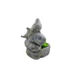 Perched Birds On Stones Planter w Hole Plug 40cm V637-49480BRD