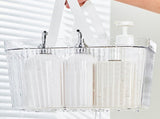 Bath Organizer Basket Stylish Clear Stripe Large Capacity Shower Storage Organizer with Handle for V1294-YM0703-3117230123811