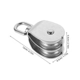 1-Pack Block and Tackle Pulley System for Heavy Duty Lifting, 4.72 x 2.16 x 1.77 Inches, and V1192-AZ-W-27579