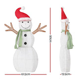 0.97M Christmas Lights Snowman 80 LED Decorations Jingle Jollys XMAS-MOT-SNOW-3FT-MC