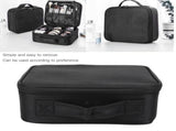 Travel makeup box, makeup train box storage, portable artist storage makeup bag with adjustable V1366-AZ2-W-07114