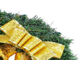 Xmas Wreath for Front Door Plastic Xmas Pine Wreath Decoration with Balls Ornament for Fireplace V1294-YM0901-3115240094613