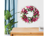 Artificial Tulip Flowers for Front Door Farmhouse Pink Spring Flower Branch Door V1263-JX-1659